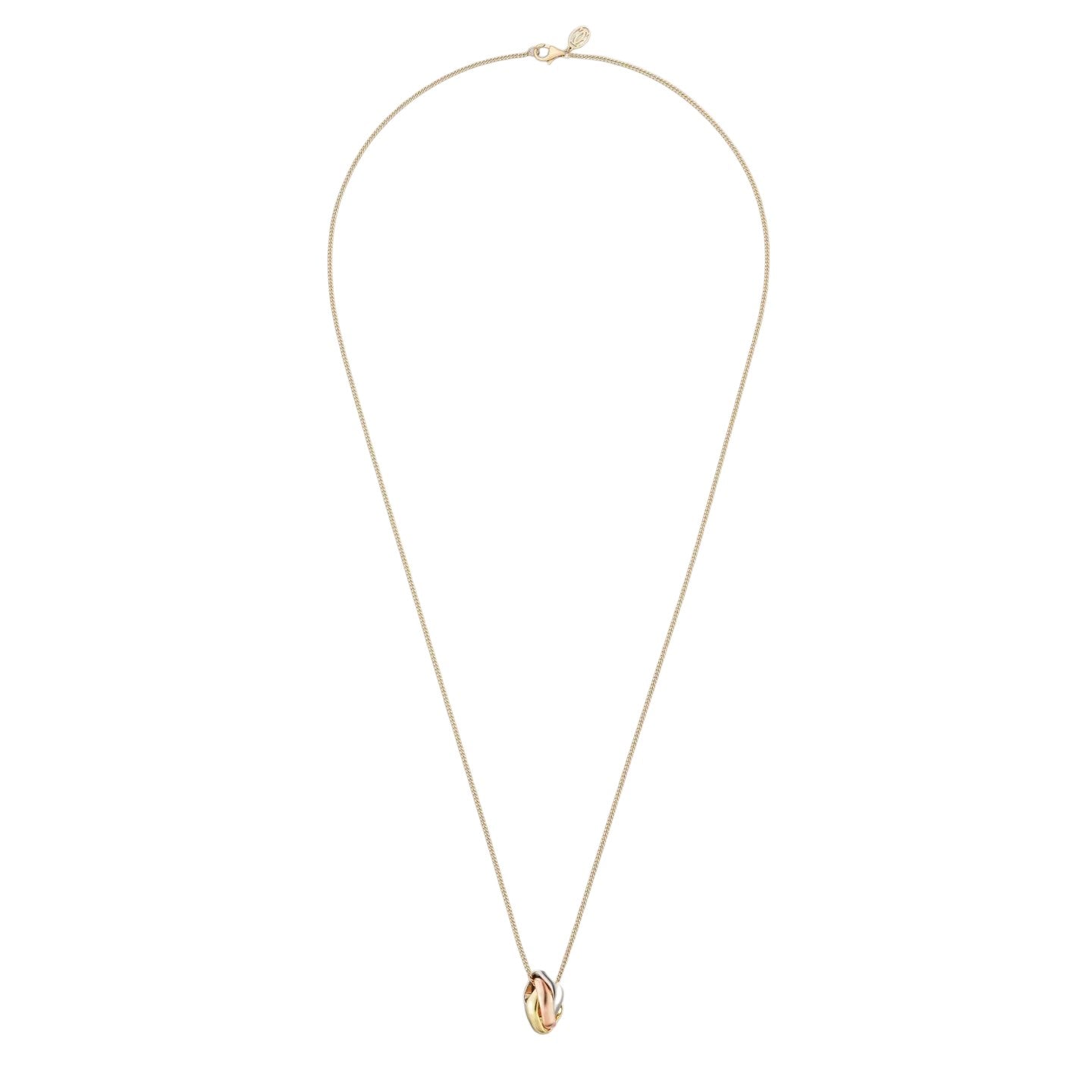 [Favorite]TRI-COLOR SQUARE RING NECKLACE
