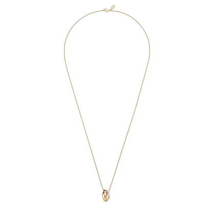 [Favorite]TRI-COLOR SQUARE RING NECKLACE