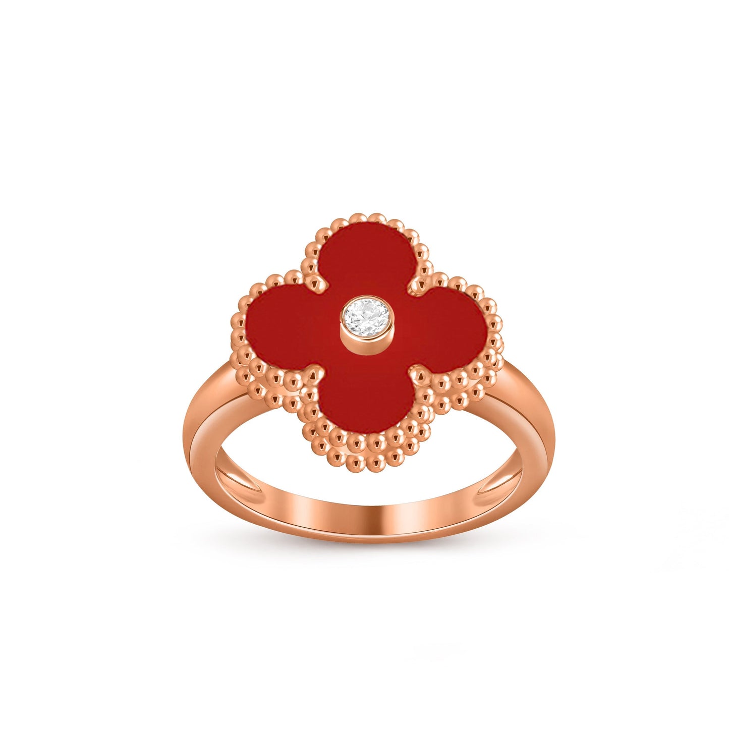 [Liebling]GLÜCKSKLEE DIAMANT-AKZENT ROSÉGOLD-RING KOLLEKTION