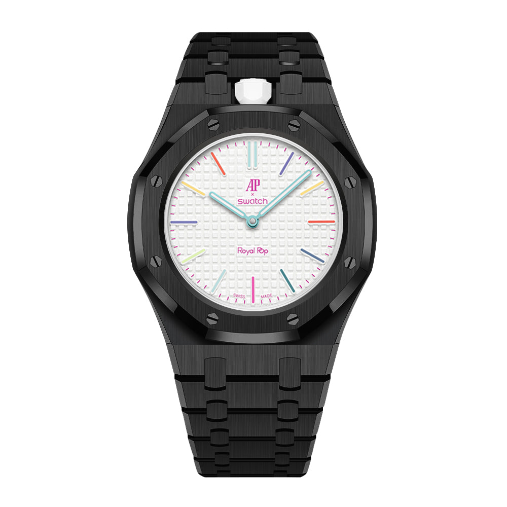 Royal Oak Pop Exklusives Stahlgehäuse & Armband Uhrband mit vollständiger Einfassung