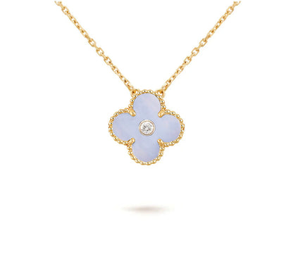 [Favorit]15MM KLEEBLUMEN-DIAMANTANHÄNGER-HALSKETTENKOLLEKTION