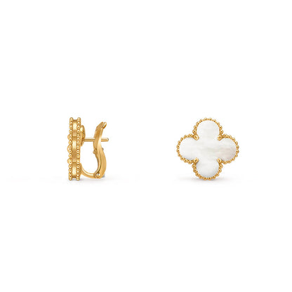 [Lieblingsartikel]15 MM KLEEBLUME OHRSTECKER GOLD KOLLEKTION