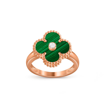 [Liebling]GLÜCKSKLEE DIAMANT-AKZENT ROSÉGOLD-RING KOLLEKTION