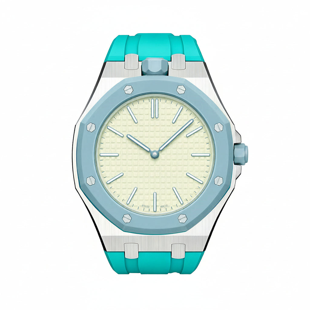[Favorite]OAK POP SKY BLUE STEEL SILICONE STRAP