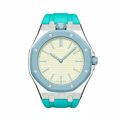 [Favorite]OAK POP SKY BLUE STEEL SILICONE STRAP