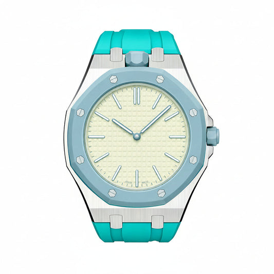 [Favorite]OAK POP SKY BLUE STEEL SILICONE STRAP