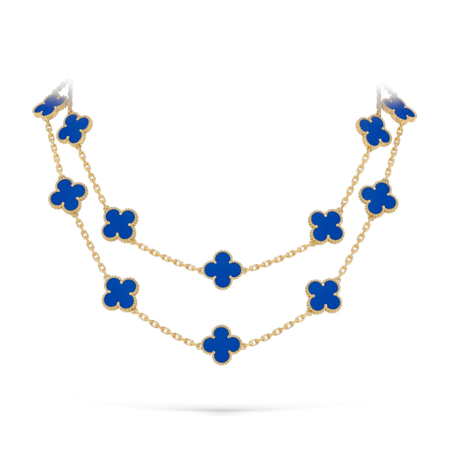 [Favorite]CLASSIC 20-MOTIF LUCKY CLOVER LONG NECKLACE GOLD COLLECTION