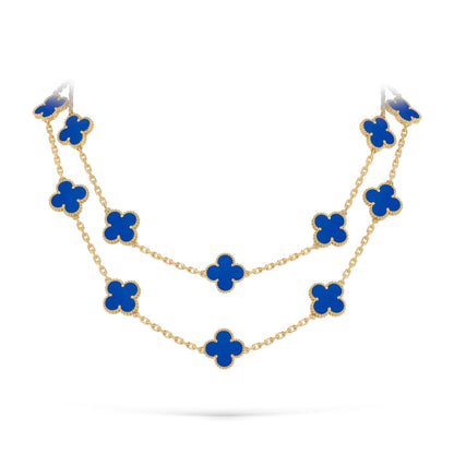 [Favorite]CLASSIC 20-MOTIF LUCKY CLOVER LONG NECKLACE GOLD COLLECTION