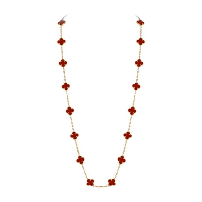 [Favorite]CLASSIC 20-MOTIF LUCKY CLOVER LONG NECKLACE GOLD COLLECTION