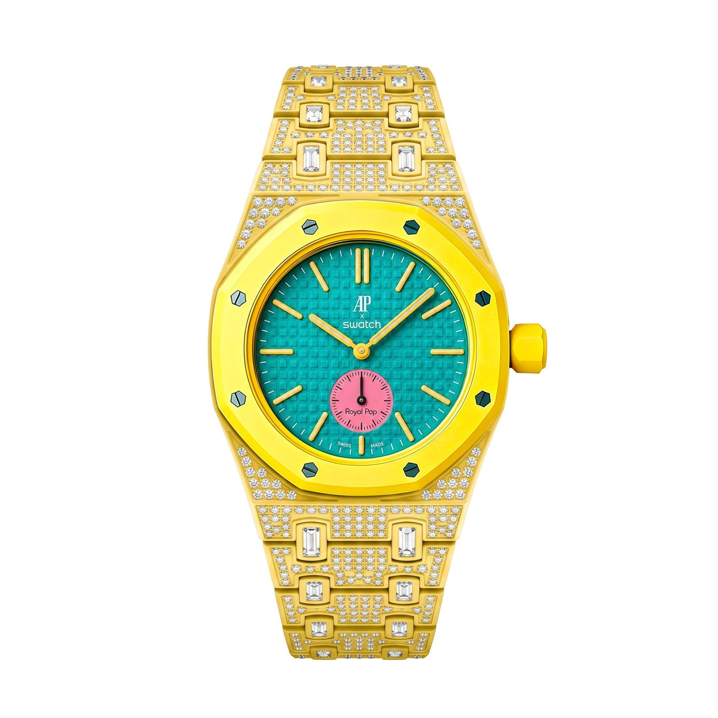 [Favorite]Royal Oak Pop Exclusive Bioceramic Case & Bioceramic Strap Full Diamond
