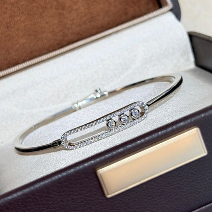 [Favorite]MOVE PAVÉ DIAMOND BANGLE BRACELET M