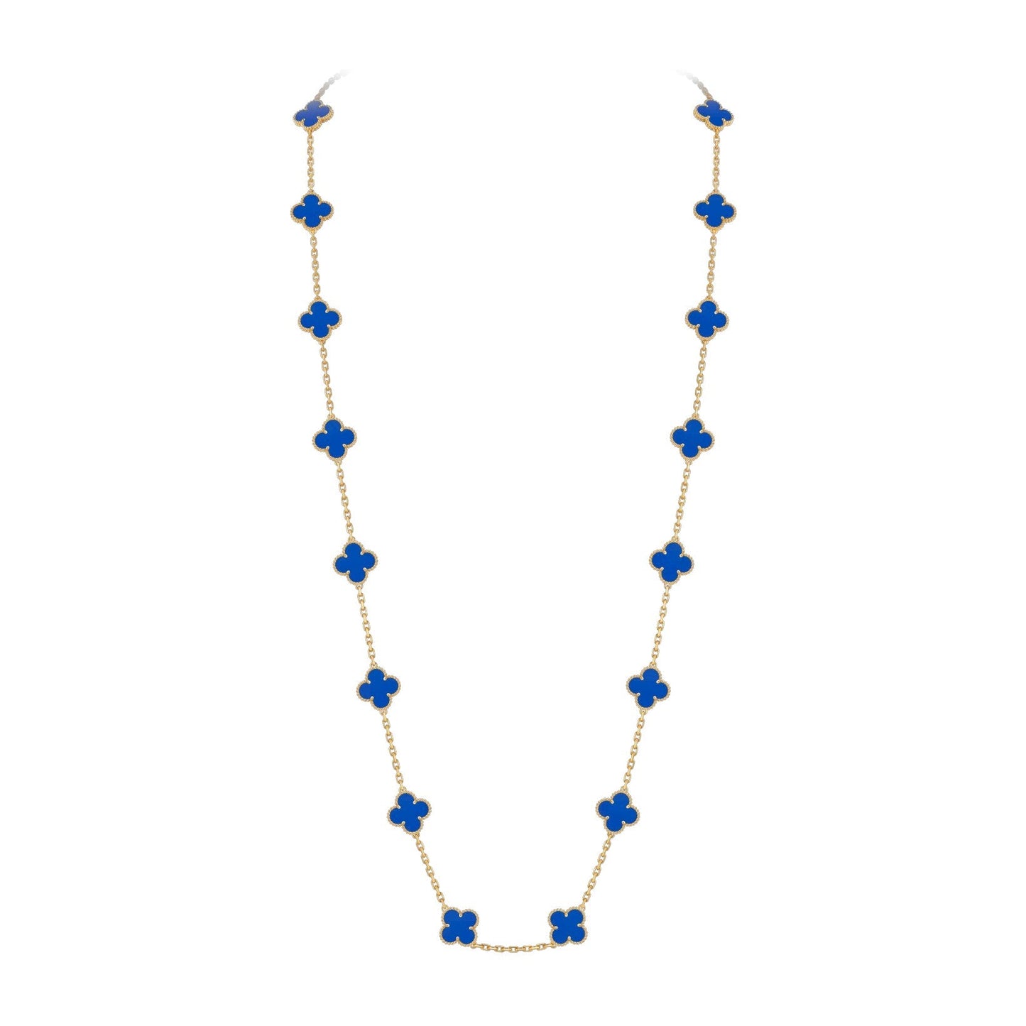 [Favorite]CLASSIC 20-MOTIF LUCKY CLOVER LONG NECKLACE GOLD COLLECTION
