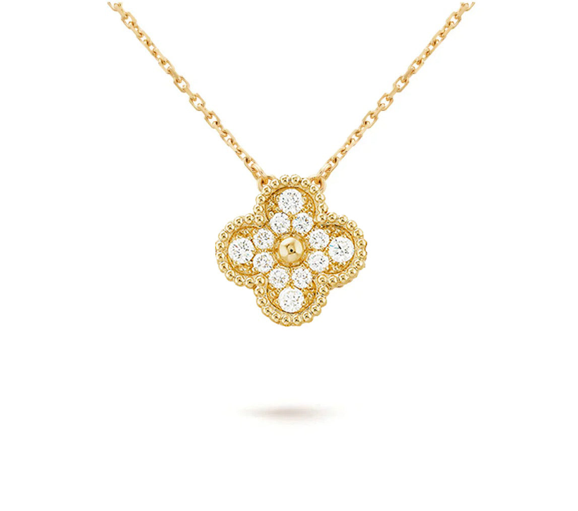 [Favorite]15MM CLOVER FLOWER PENDANT NECKLACE COLLECTION