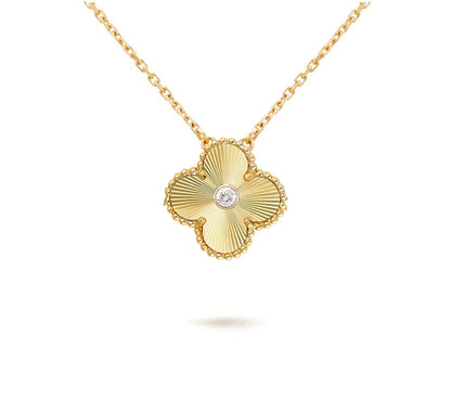 [Favorit]15MM KLEEBLUMEN-DIAMANTANHÄNGER-HALSKETTENKOLLEKTION