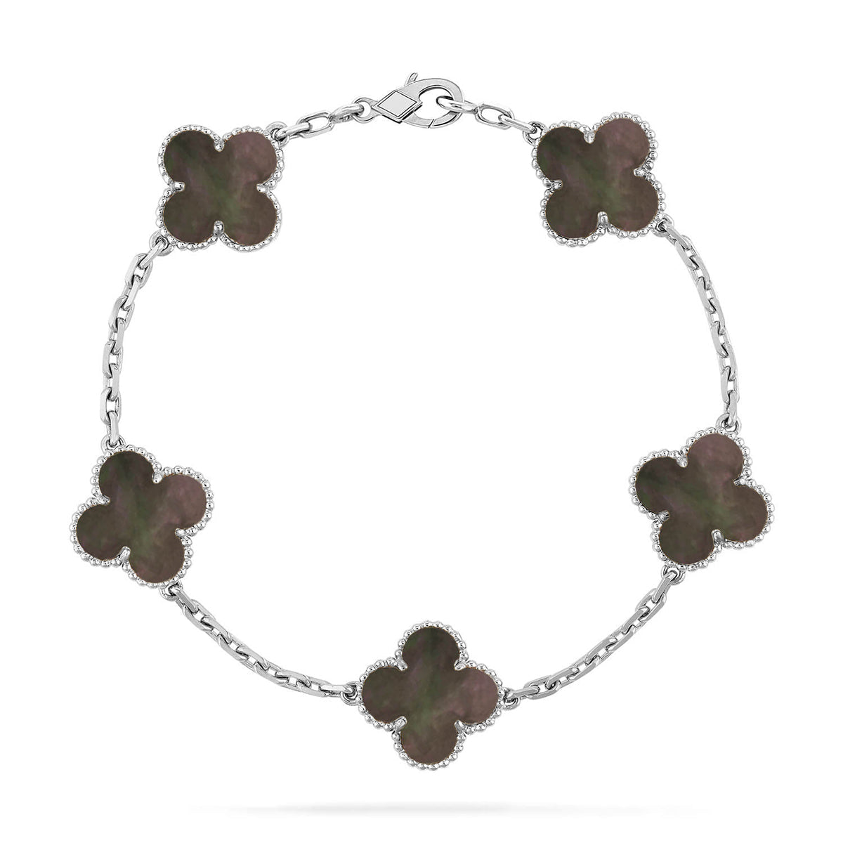 [Favorite]LUCKY CLOVER 5-MOTIF BRACELET - GREY MOTHER-OF-PEARL COLLECTION