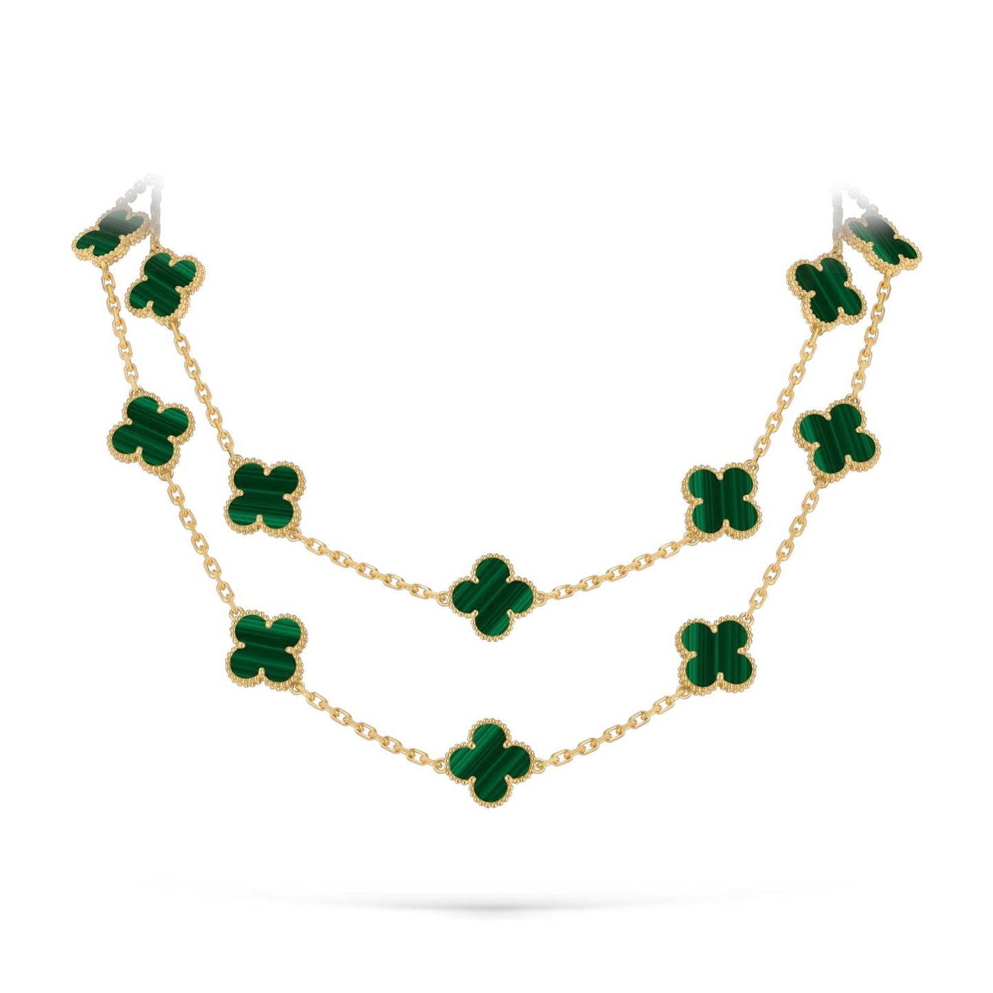 [Favorite]CLASSIC 20-MOTIF LUCKY CLOVER LONG NECKLACE GOLD COLLECTION