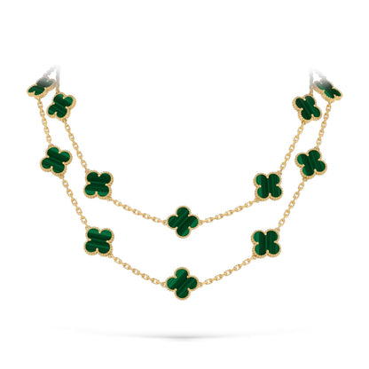 [Favorite]CLASSIC 20-MOTIF LUCKY CLOVER LONG NECKLACE GOLD COLLECTION