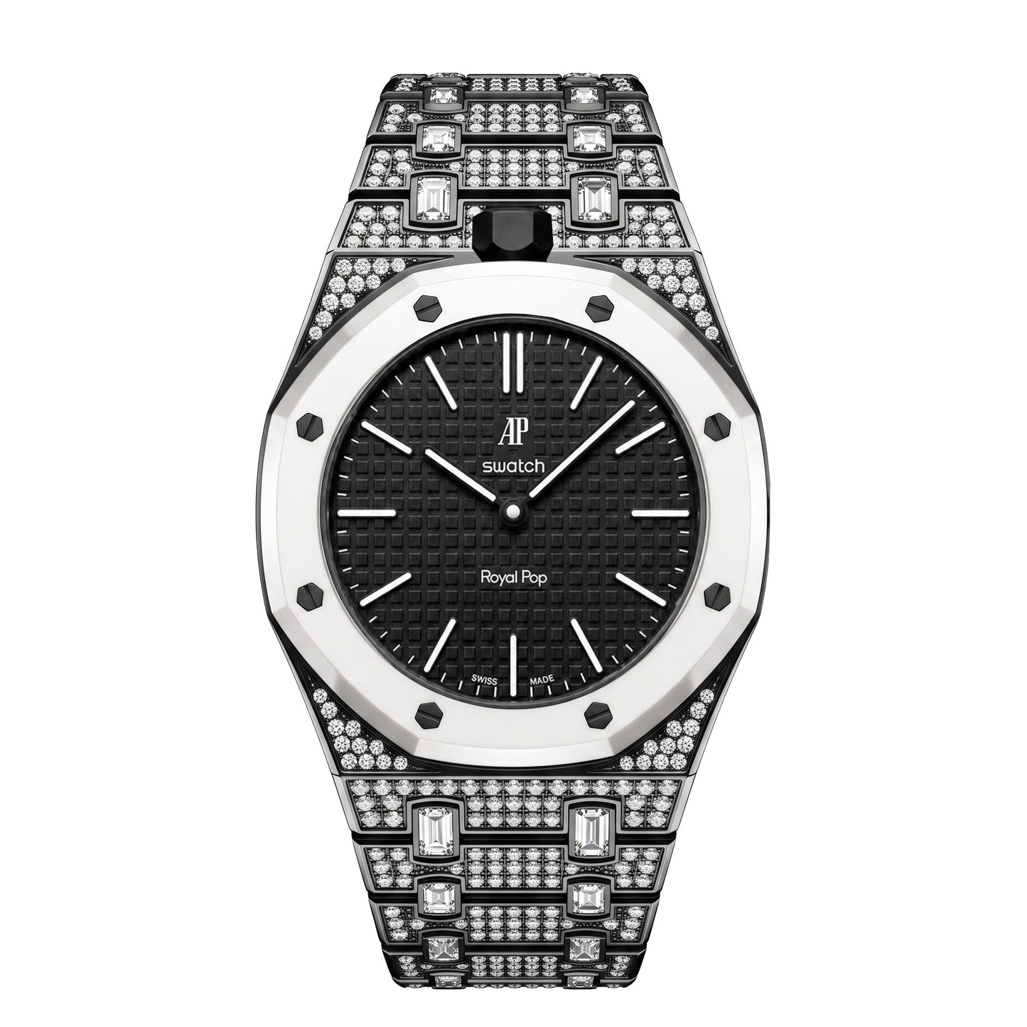 [Favorite]Royal Oak Pop Exclusive Bioceramic Case & Bioceramic Strap Full Diamond