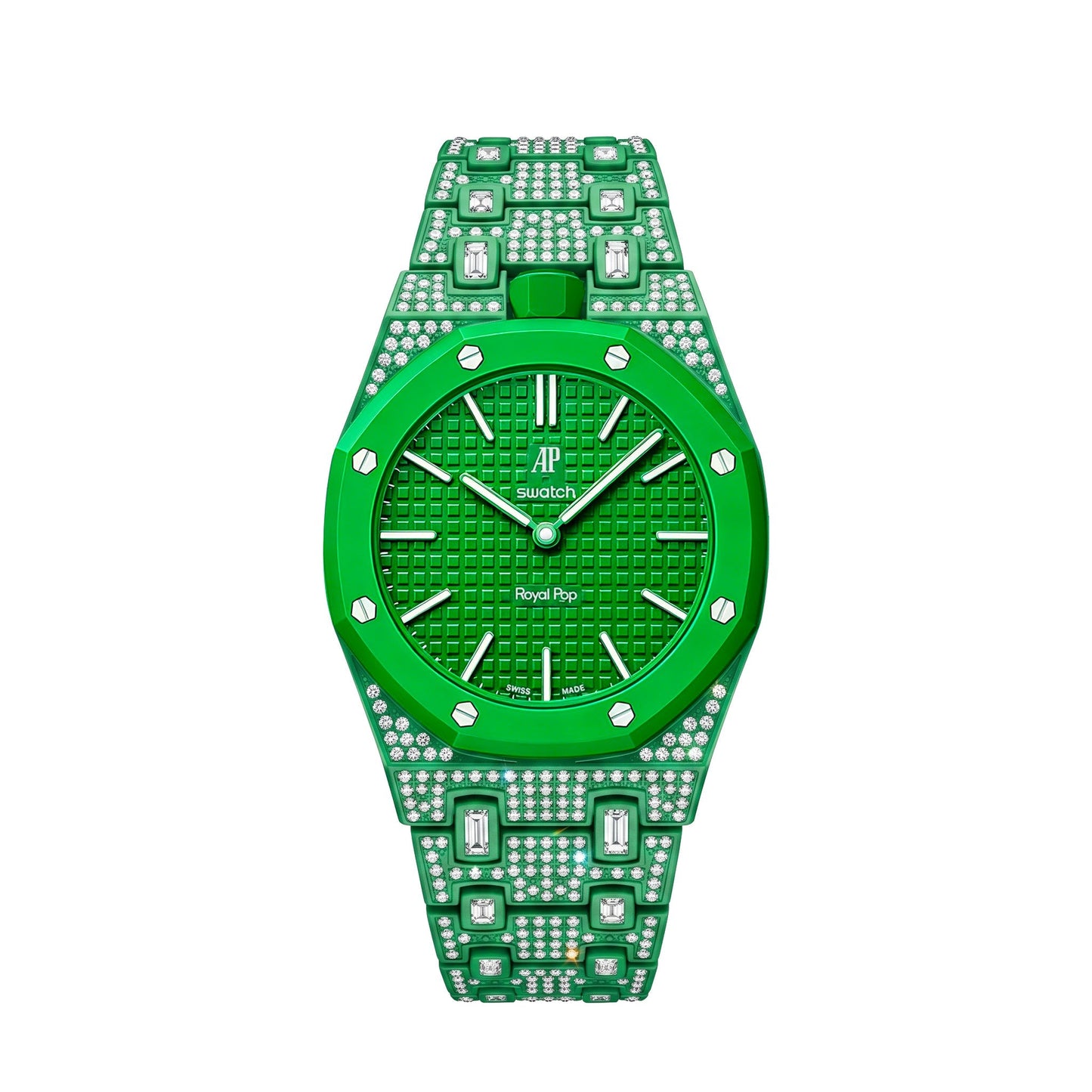 [Favorite]Royal Oak Pop Exclusive Bioceramic Case & Bioceramic Strap Full Diamond