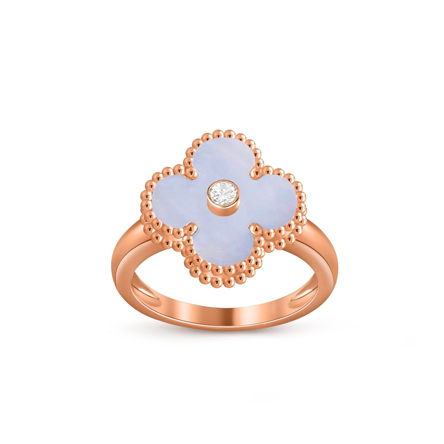 [Liebling]GLÜCKSKLEE DIAMANT-AKZENT ROSÉGOLD-RING KOLLEKTION