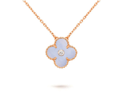 [Favorit]15MM KLEEBLUMEN-DIAMANTANHÄNGER-HALSKETTENKOLLEKTION