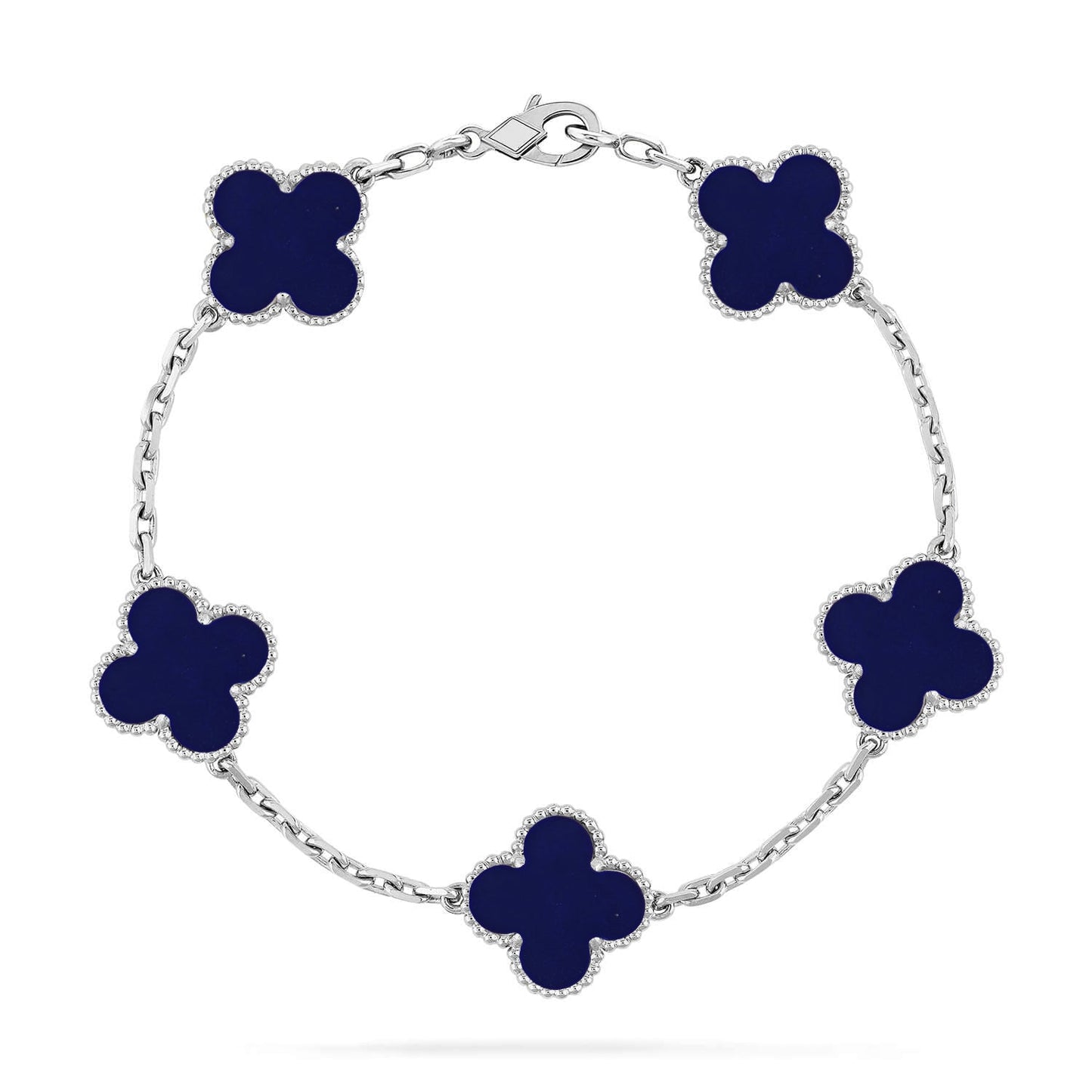 [Favorite]LUCKY CLOVER 5-MOTIF BRACELET - LAPIS LAZULI COLLECTION