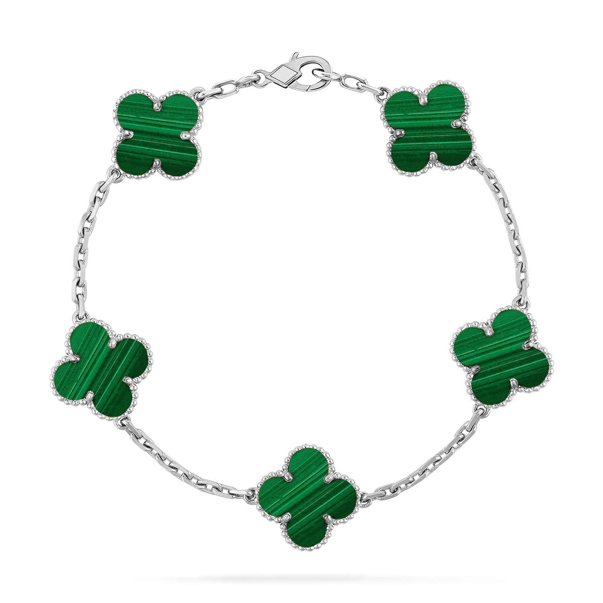 [Favorite]LUCKY CLOVER 5-MOTIF BRACELET - MALACHITE COLLECTION