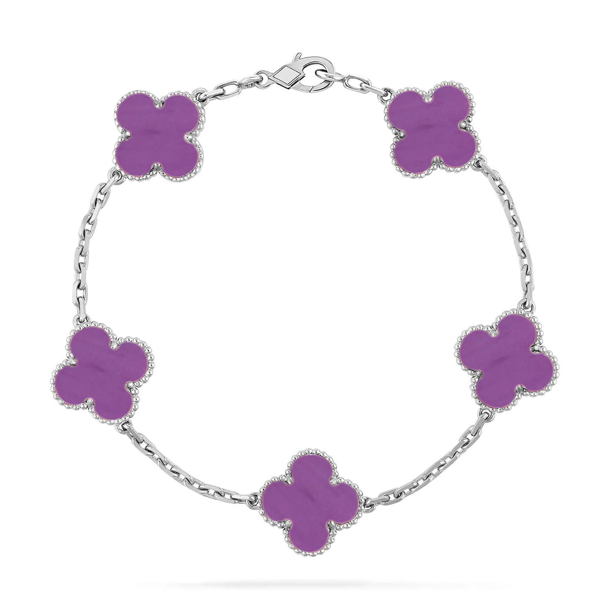 [Favorite]LUCKY CLOVER 5-MOTIF BRACELET - VIOLET COLLECTION