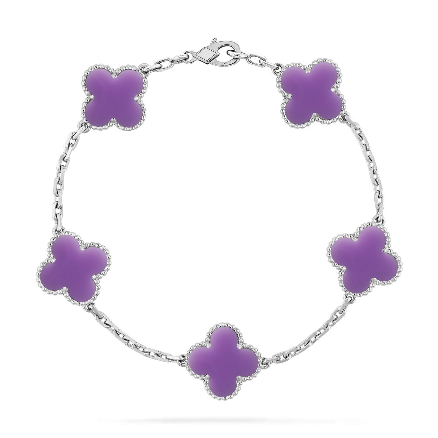 [Favorite]LUCKY CLOVER 5-MOTIF BRACELET - LAVENDER COLLECTION