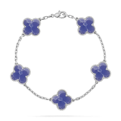 [Favorite]LUCKY CLOVER 5-MOTIF BRACELET - BLUE LARIMAR COLLECTION