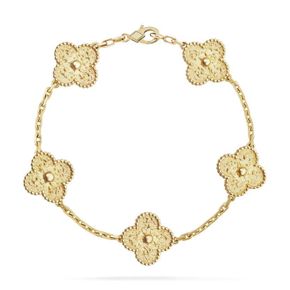 [Favorite]LUCKY CLOVER 5-MOTIF BRACELET - BRONZING