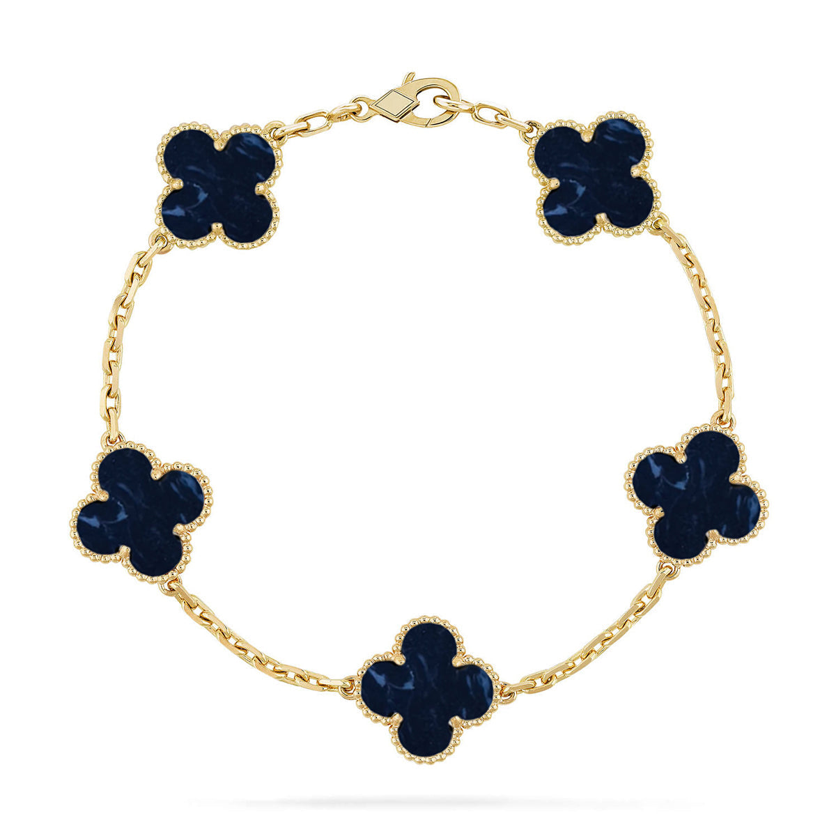 [Favorite]LUCKY CLOVER 5-MOTIF BRACELET - PIETERSITE COLLECTION