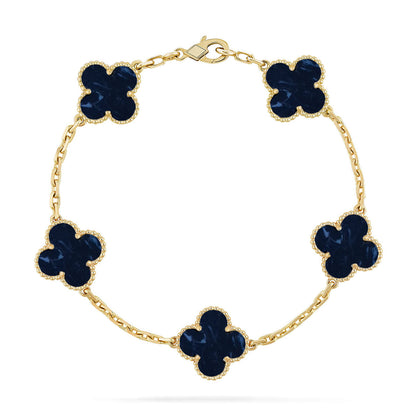 [Favorite]LUCKY CLOVER 5-MOTIF BRACELET - PIETERSITE COLLECTION