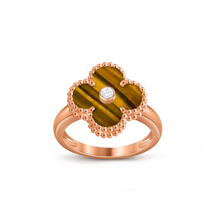 [Liebling]GLÜCKSKLEE DIAMANT-AKZENT ROSÉGOLD-RING KOLLEKTION