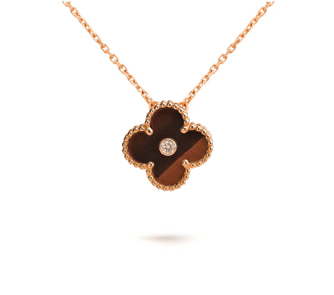 [Favorit]15MM KLEEBLUMEN-DIAMANTANHÄNGER-HALSKETTENKOLLEKTION