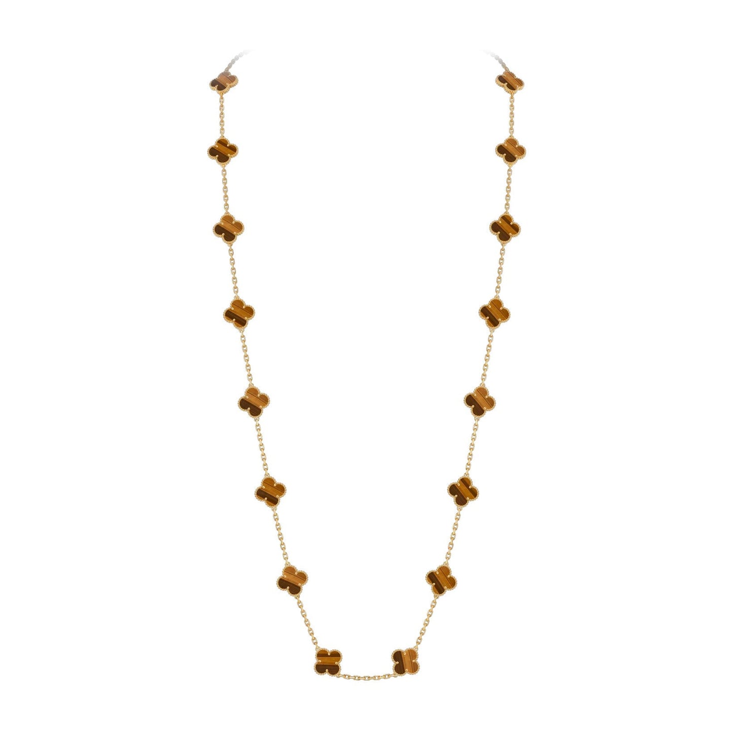 [Favorite]CLASSIC 20-MOTIF LUCKY CLOVER LONG NECKLACE GOLD COLLECTION