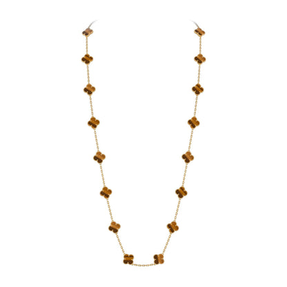[Favorite]CLASSIC 20-MOTIF LUCKY CLOVER LONG NECKLACE GOLD COLLECTION
