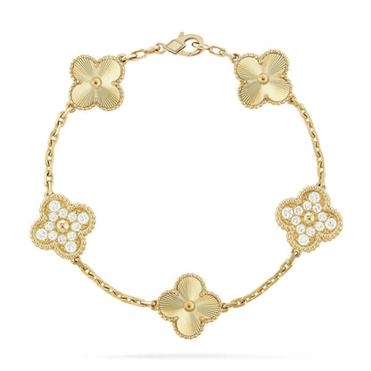 [Favorite]LUCKY CLOVER 5-MOTIF BRACELET - LASER COLLECTION