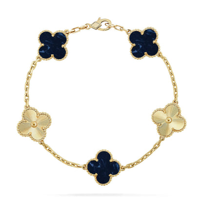 [Favorite]LUCKY CLOVER 5-MOTIF BRACELET - PIETERSITE COLLECTION