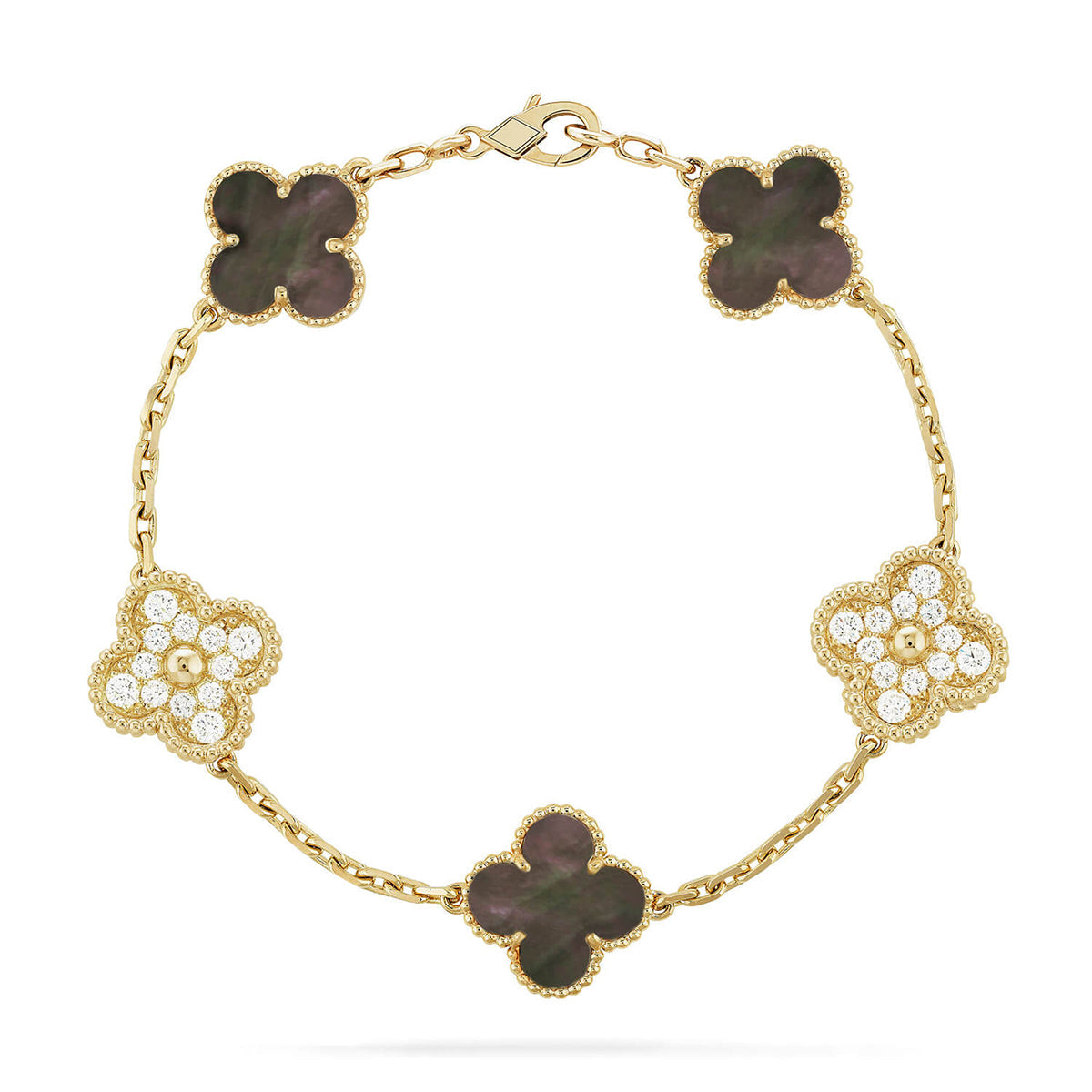 [Favorite]LUCKY CLOVER 5-MOTIF BRACELET - GREY MOTHER-OF-PEARL COLLECTION
