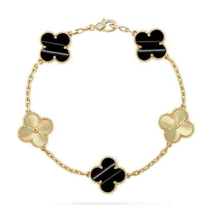[Favorite]LUCKY CLOVER 5-MOTIF BRACELET - PULSE STONE COLLECTION