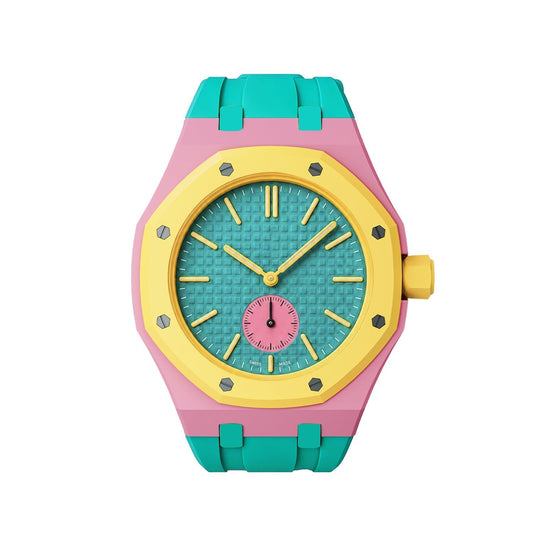 [Favorite]OAK POP EXCLUSIVE PINK AND GREEN SILICONE STRAP