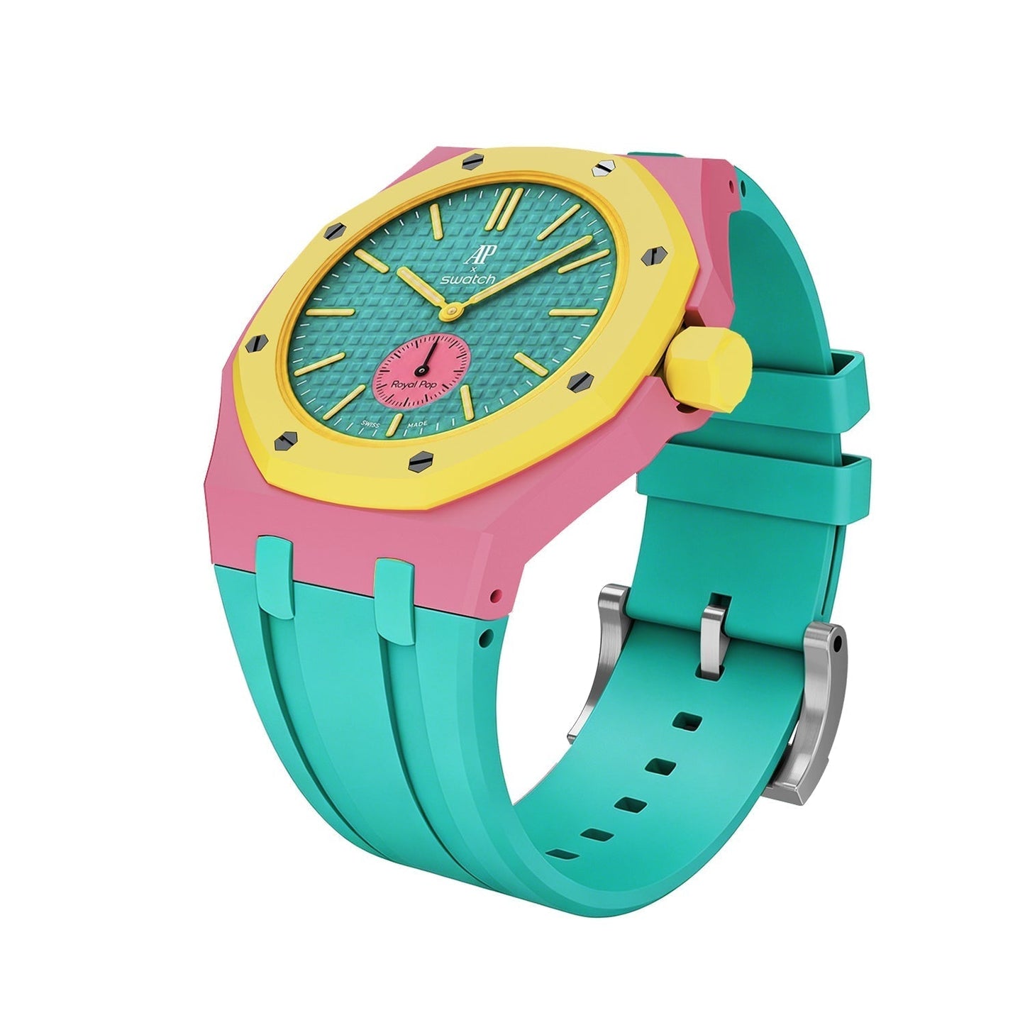 [Favorite]OAK POP EXCLUSIVE PINK AND GREEN SILICONE STRAP