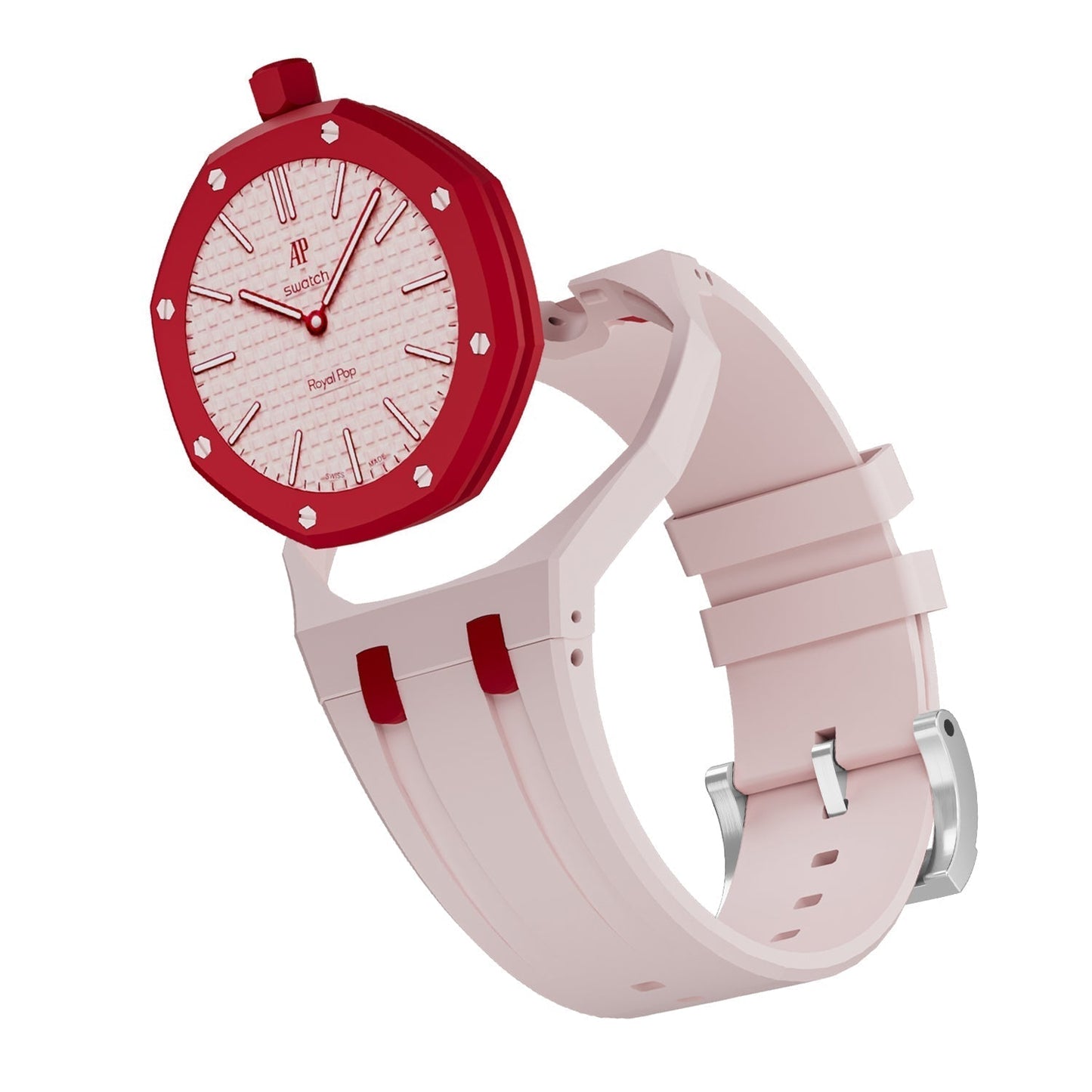 [Favorite]OAK POP EXCLUSIVE PINK AND RED SILICONE STRAP