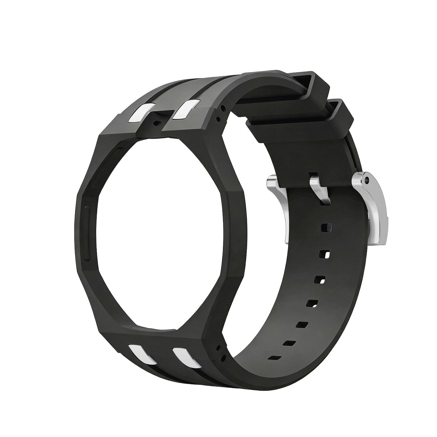 [Lieblingsstück]EICHENHOLZ POP EXKLUSIVES SCHWARZ-WEISSES SILIKONARMBAND