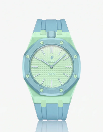 Silikonarmband & Gehäuse „Royal Pop“ Blaue Acht (Farben anpassbar)