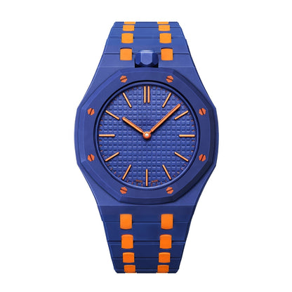 [Favorit]OAK POP EXKLUSIVES DUNKELBLAU-ORANGE BIOCERAMIC-ARMBAND