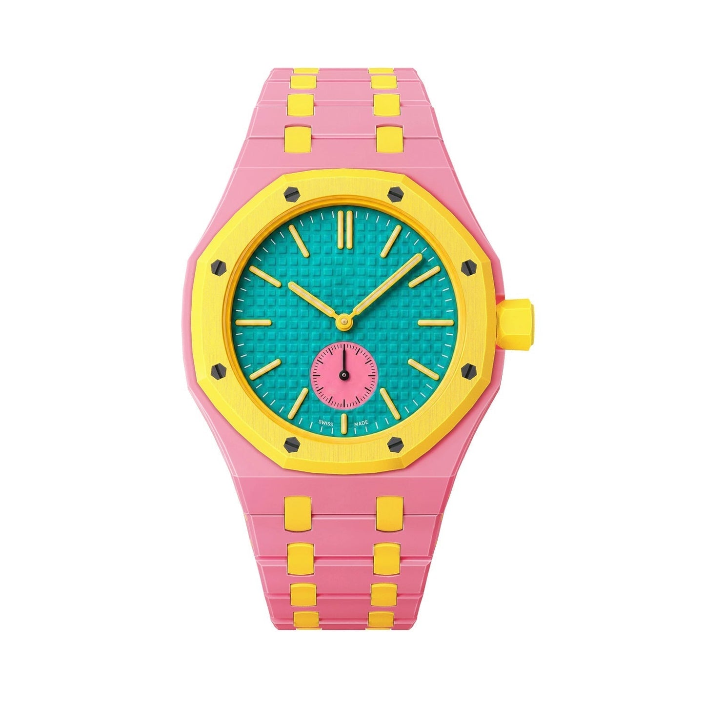 [Lieblings]OAK POP EXCLUSIVE PINK AND YELLOW BIOCERAMIC ARMBAND