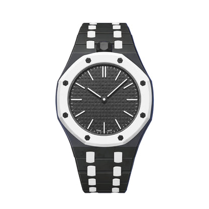 [Favorit]OAK POP EXKLUSIVES SCHWARZ-WEISSES BIOCERAMIC-ARMBAND