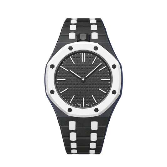 [Favorite]OAK POP EXCLUSIVE BLACK AND WHITE BIOCERAMIC STRAP
